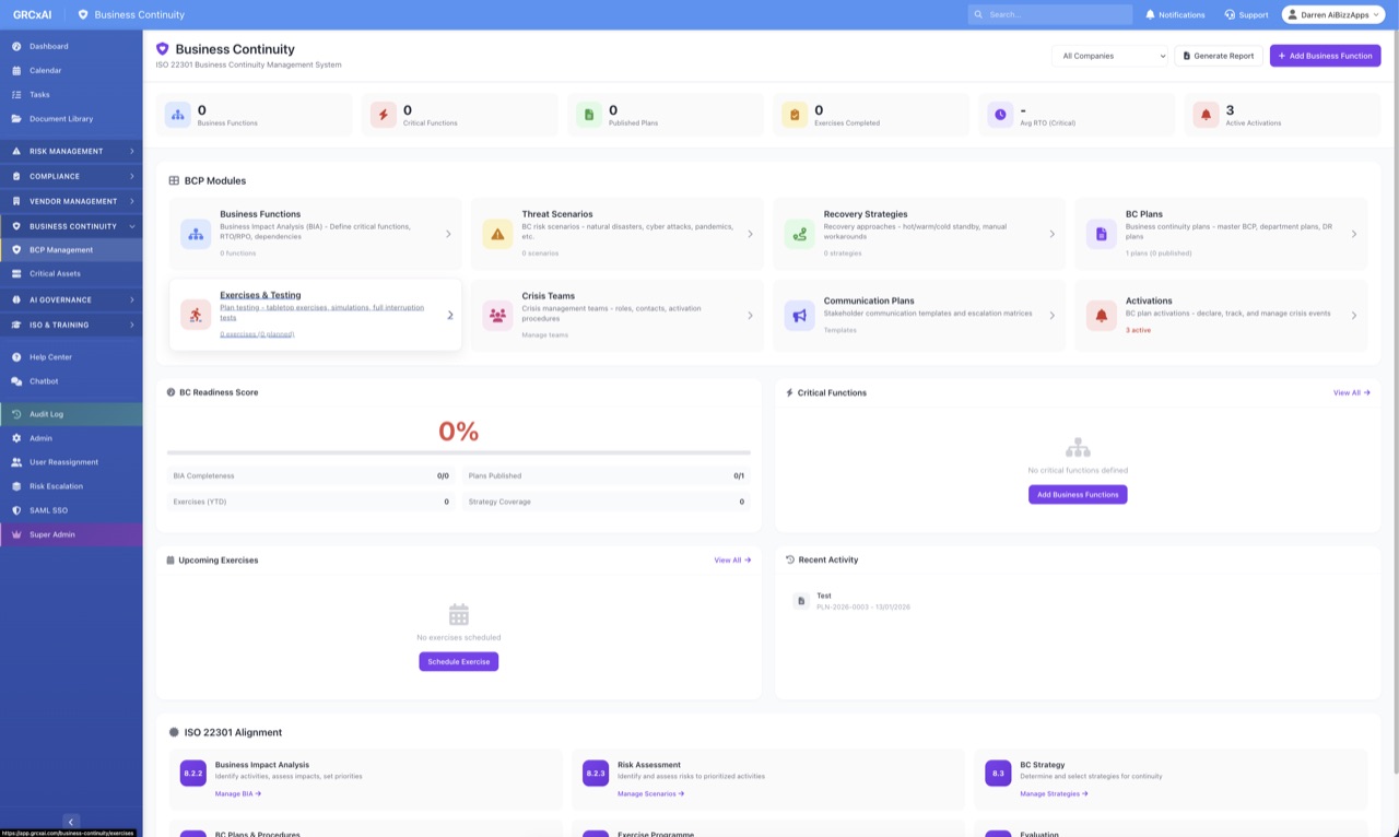 BCP Dashboard